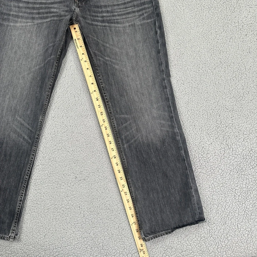 Banana Republic Authentic Straight Leg Jeans Men 34x30 Blue Whiskered Dark Wash